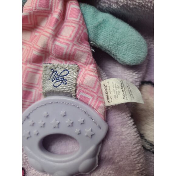 Nuby Babies R Us Carters Pastel Bunny Rabbit Baby Girls Teething Crinkle Toy - Picture 3 of 6
